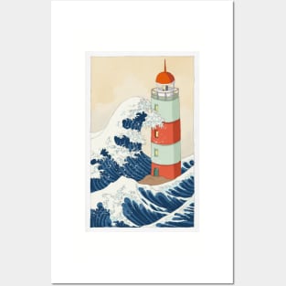 Big Wave vs. tower Posters and Art